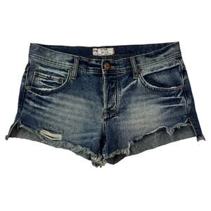 Free People Shorts Womens 26 Denim Cutoff Button Fly Summer Beach Vacation